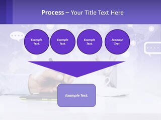 A Person Writing On A Piece Of Paper With A Pen PowerPoint Template