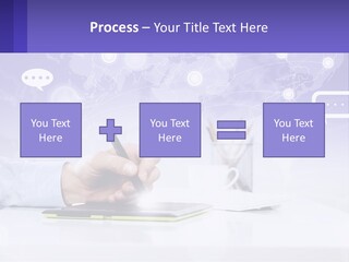 A Person Writing On A Piece Of Paper With A Pen PowerPoint Template