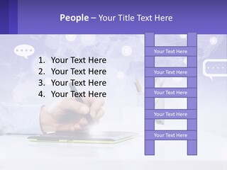 A Person Writing On A Piece Of Paper With A Pen PowerPoint Template
