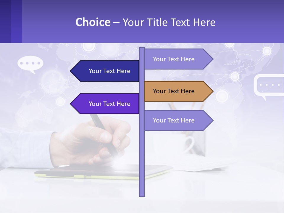 A Person Writing On A Piece Of Paper With A Pen PowerPoint Template