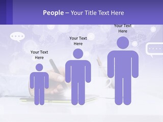 A Person Writing On A Piece Of Paper With A Pen PowerPoint Template