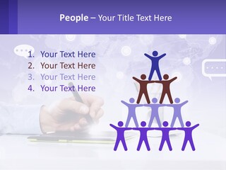 A Person Writing On A Piece Of Paper With A Pen PowerPoint Template