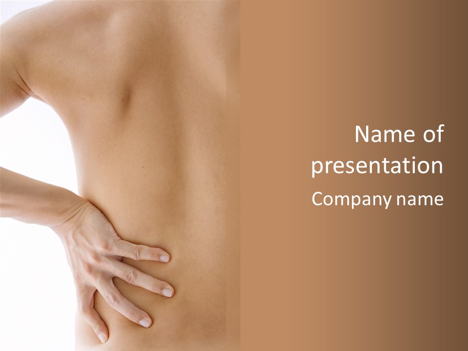 A Woman's Back With Her Hands On Her Hip PowerPoint Template