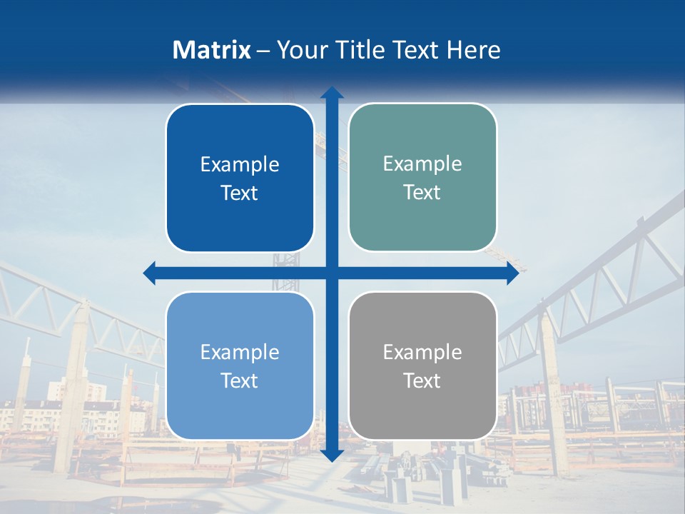 A Crane That Is On Top Of A Building PowerPoint Template
