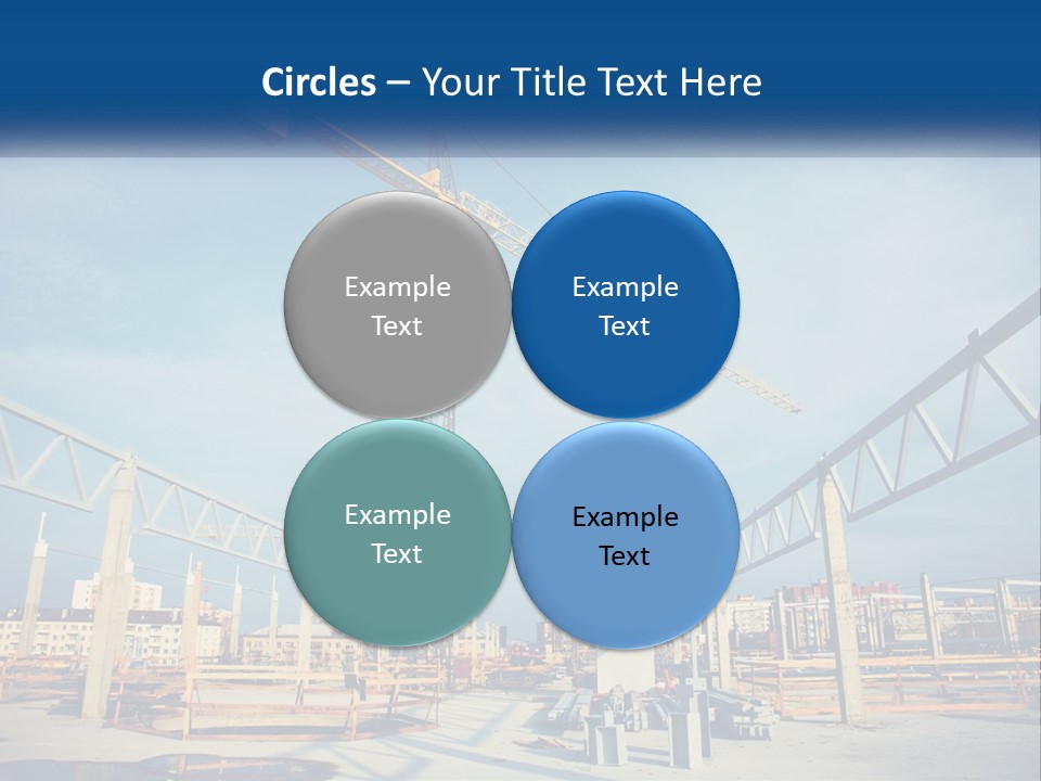 A Crane That Is On Top Of A Building PowerPoint Template