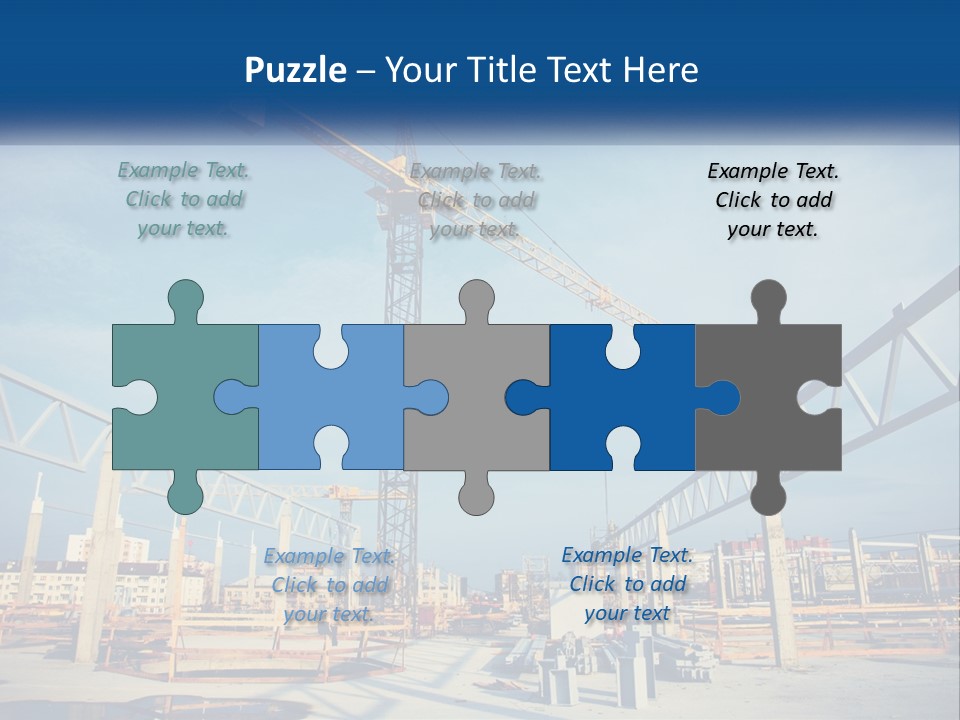 A Crane That Is On Top Of A Building PowerPoint Template