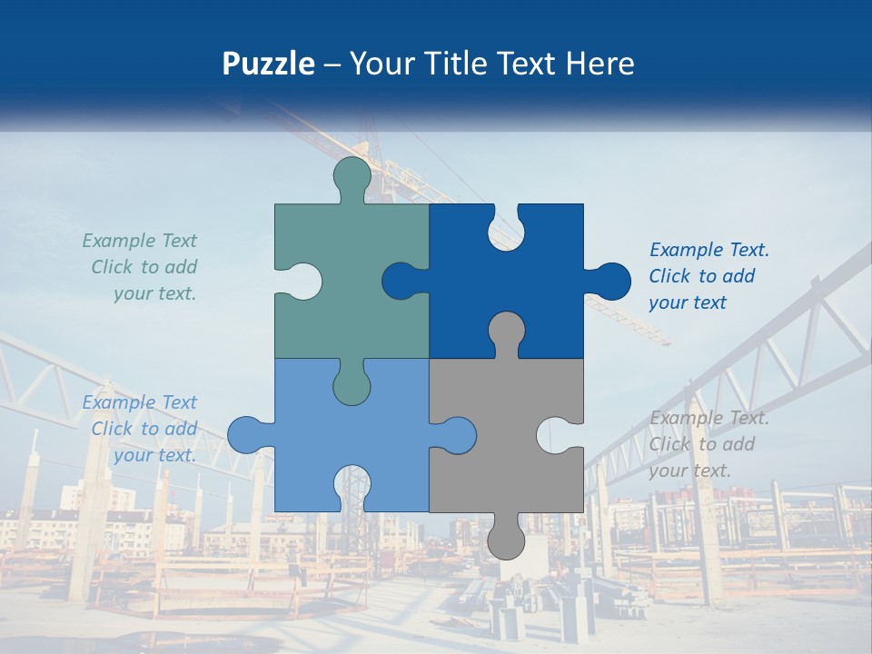 A Crane That Is On Top Of A Building PowerPoint Template