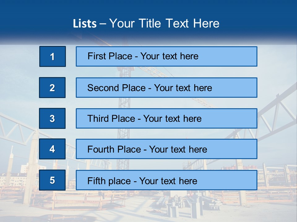 A Crane That Is On Top Of A Building PowerPoint Template