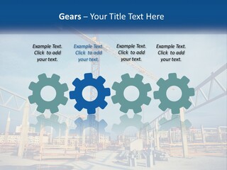 A Crane That Is On Top Of A Building PowerPoint Template