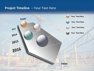 A Crane That Is On Top Of A Building PowerPoint Template