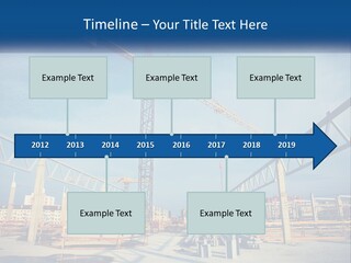 A Crane That Is On Top Of A Building PowerPoint Template