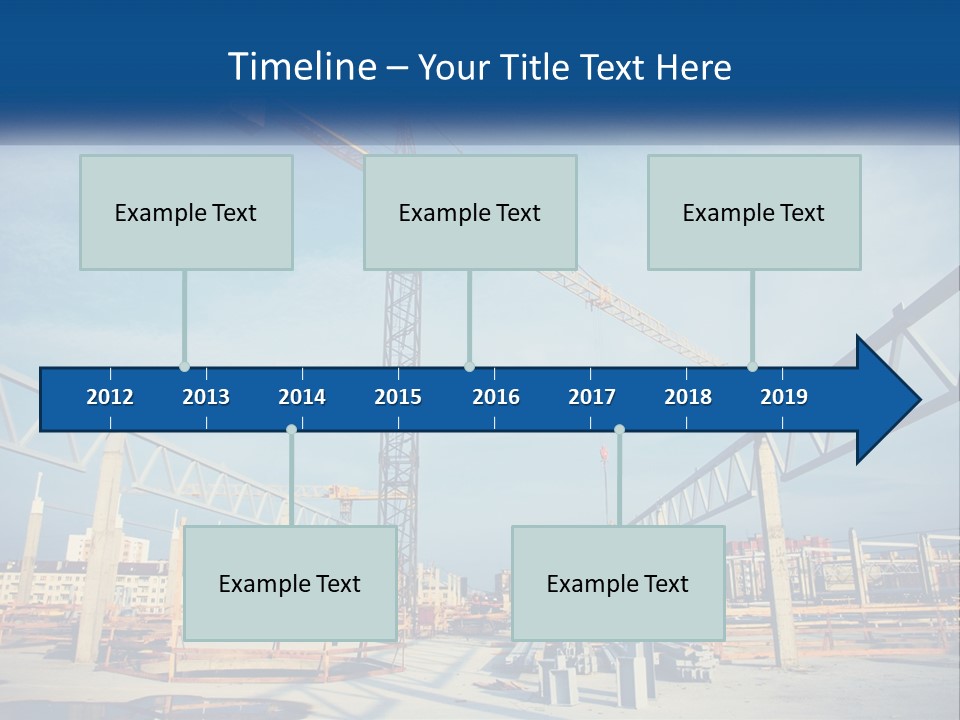 A Crane That Is On Top Of A Building PowerPoint Template