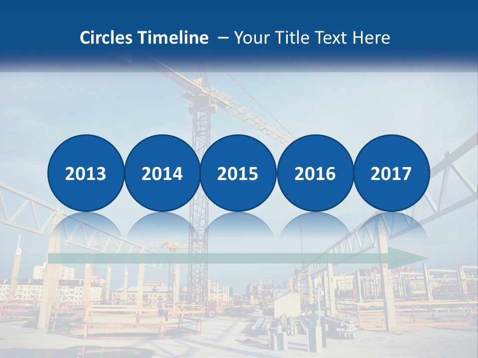 A Crane That Is On Top Of A Building PowerPoint Template