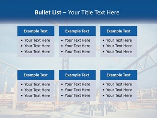 A Crane That Is On Top Of A Building PowerPoint Template