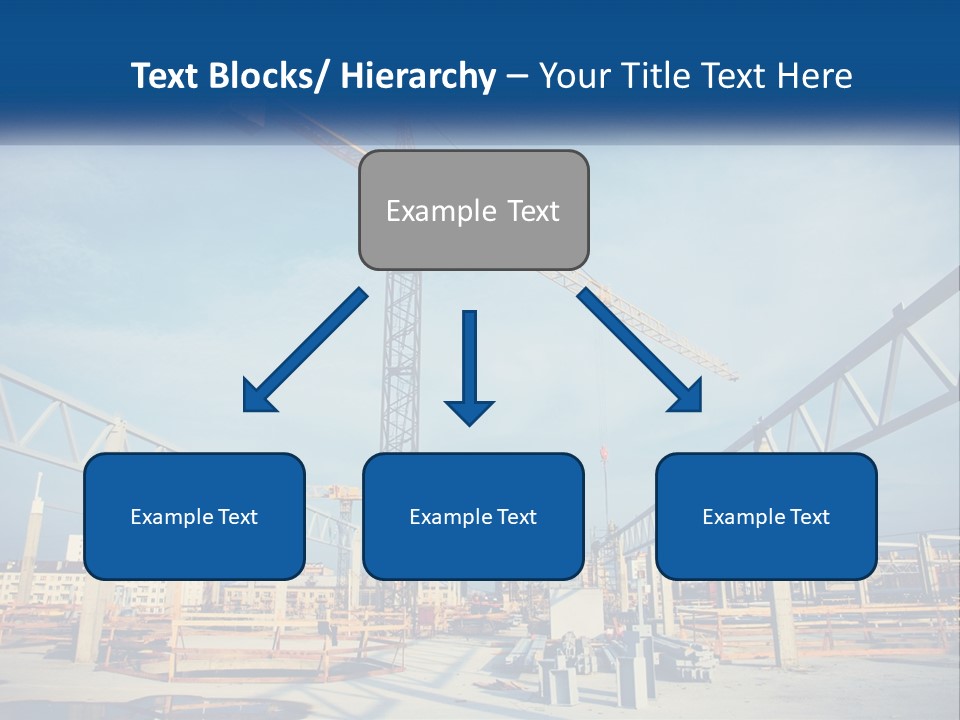 A Crane That Is On Top Of A Building PowerPoint Template
