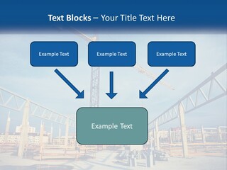 A Crane That Is On Top Of A Building PowerPoint Template