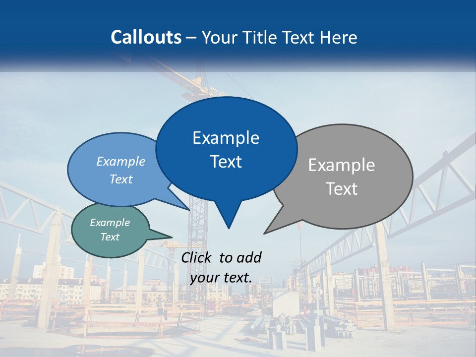 A Crane That Is On Top Of A Building PowerPoint Template