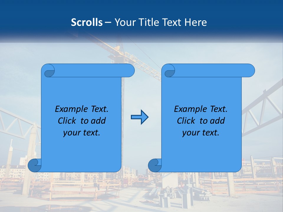 A Crane That Is On Top Of A Building PowerPoint Template