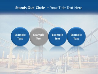 A Crane That Is On Top Of A Building PowerPoint Template