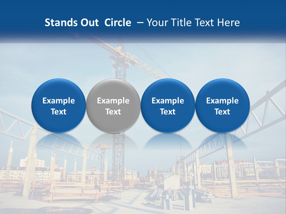 A Crane That Is On Top Of A Building PowerPoint Template