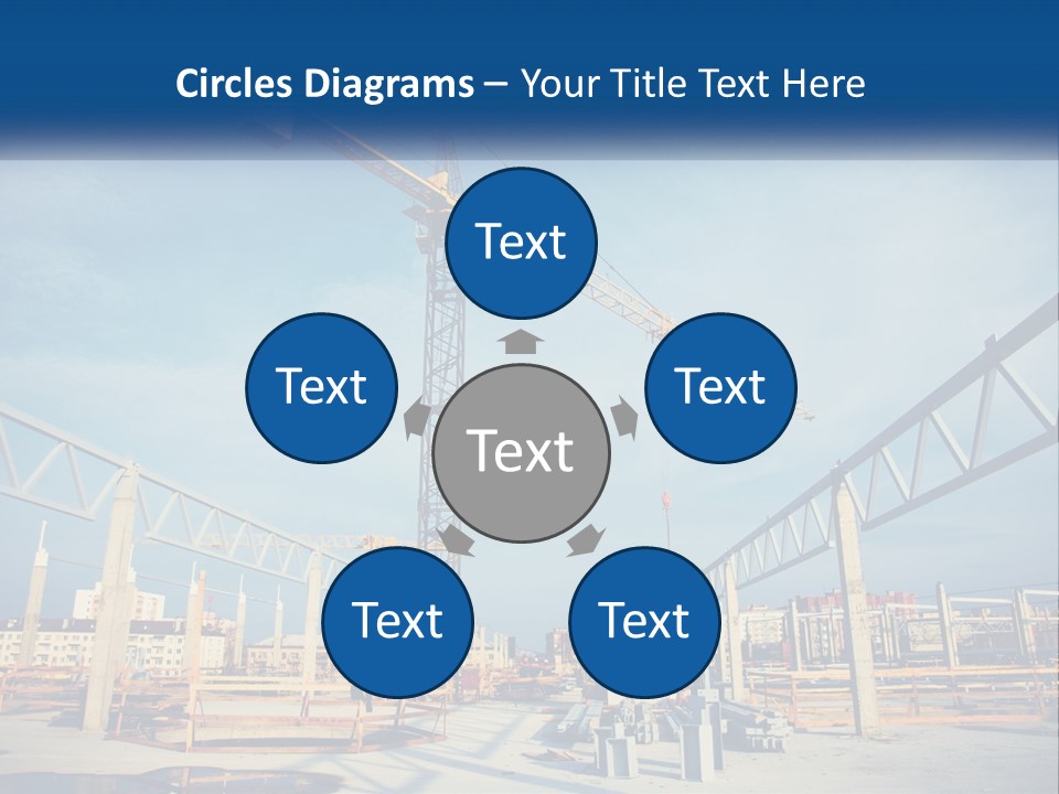 A Crane That Is On Top Of A Building PowerPoint Template