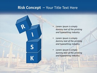 A Crane That Is On Top Of A Building PowerPoint Template