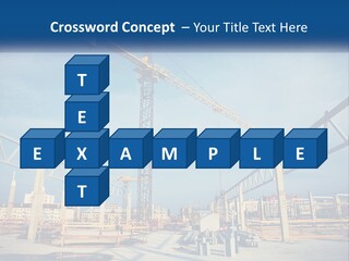 A Crane That Is On Top Of A Building PowerPoint Template