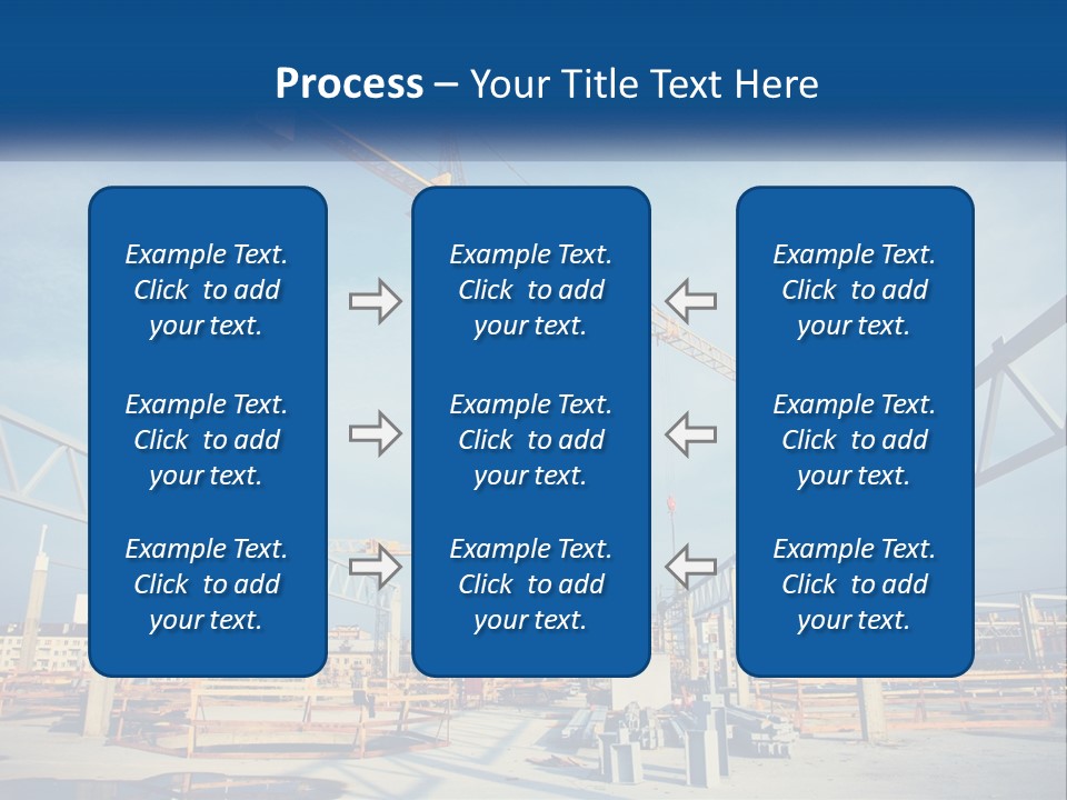 A Crane That Is On Top Of A Building PowerPoint Template