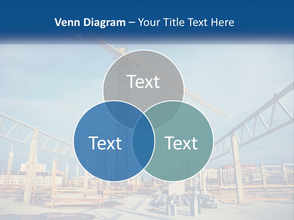A Crane That Is On Top Of A Building PowerPoint Template