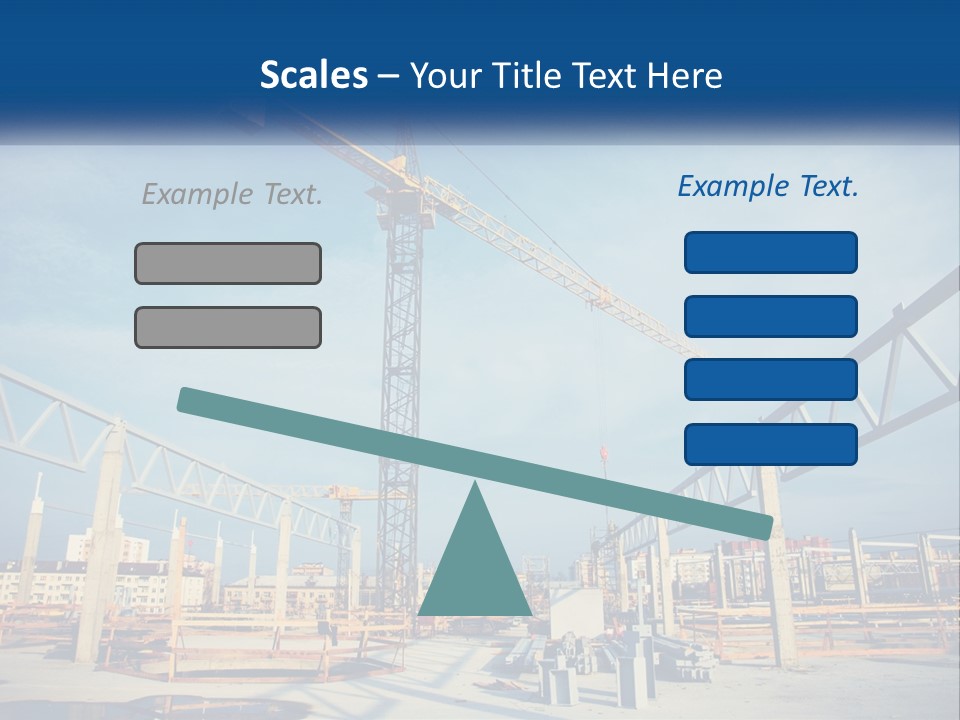 A Crane That Is On Top Of A Building PowerPoint Template