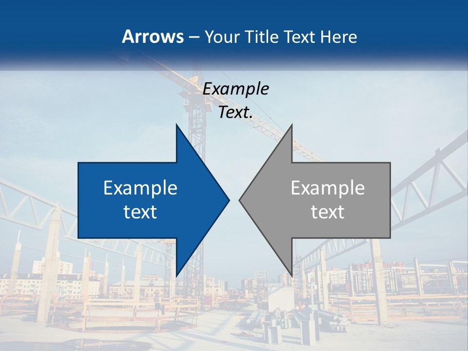 A Crane That Is On Top Of A Building PowerPoint Template