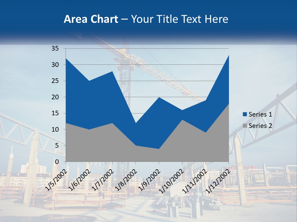 A Crane That Is On Top Of A Building PowerPoint Template