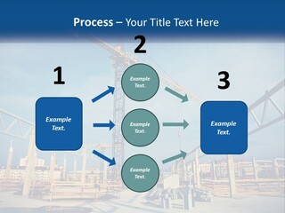 A Crane That Is On Top Of A Building PowerPoint Template