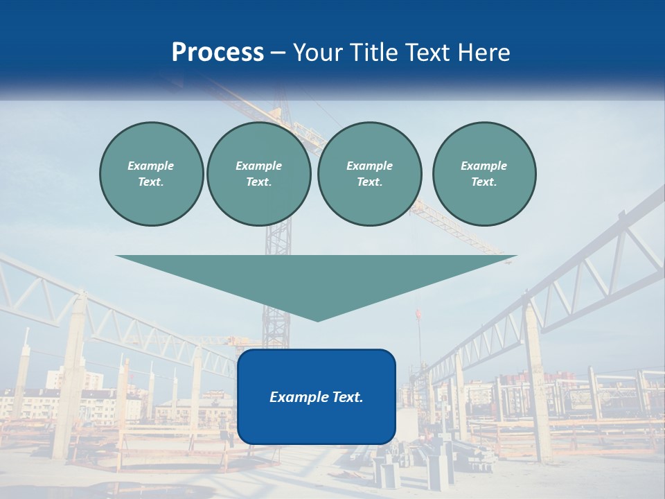 A Crane That Is On Top Of A Building PowerPoint Template