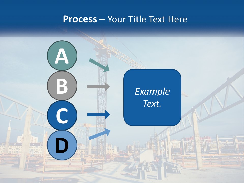A Crane That Is On Top Of A Building PowerPoint Template