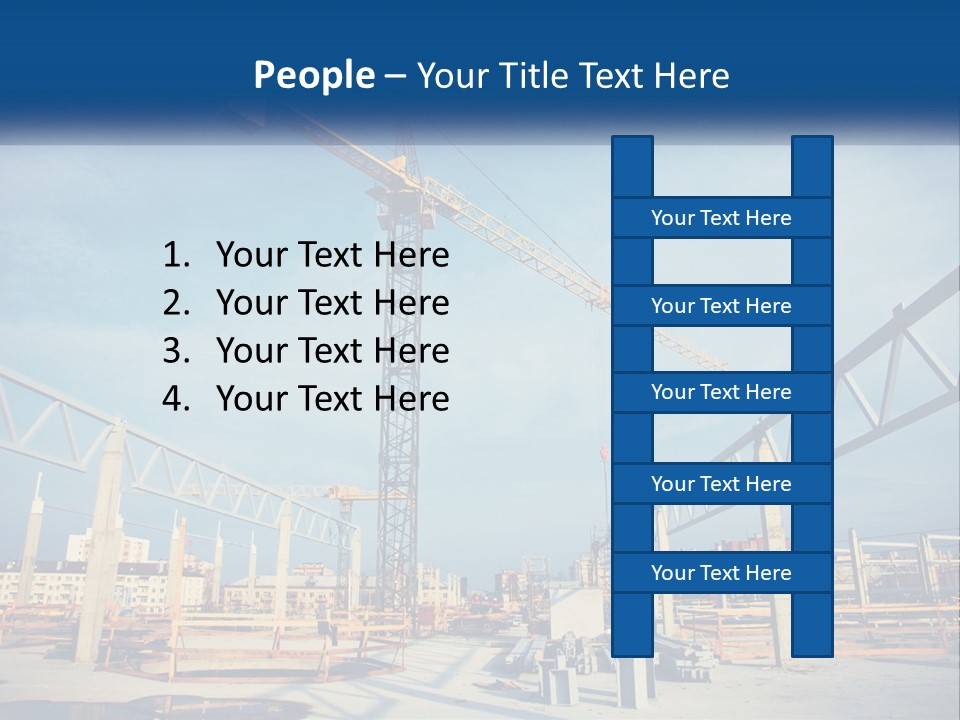 A Crane That Is On Top Of A Building PowerPoint Template