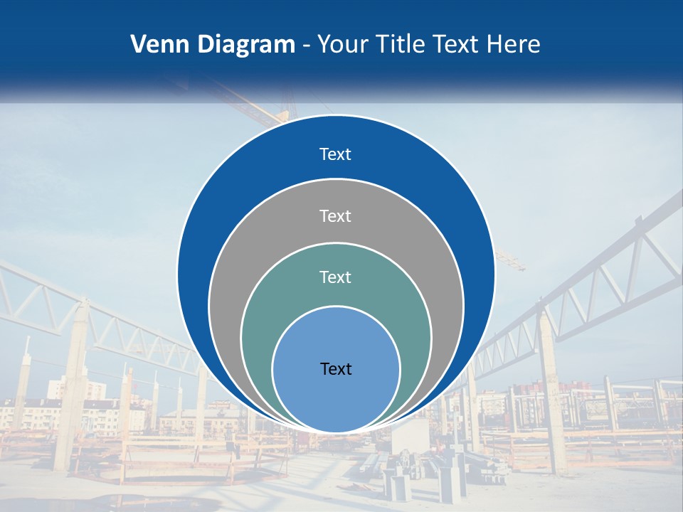A Crane That Is On Top Of A Building PowerPoint Template