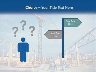 A Crane That Is On Top Of A Building PowerPoint Template