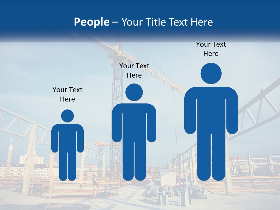 A Crane That Is On Top Of A Building PowerPoint Template