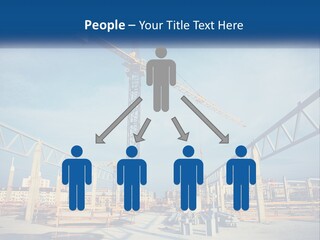 A Crane That Is On Top Of A Building PowerPoint Template