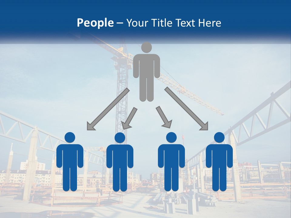 A Crane That Is On Top Of A Building PowerPoint Template