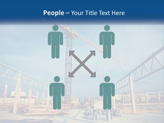 A Crane That Is On Top Of A Building PowerPoint Template