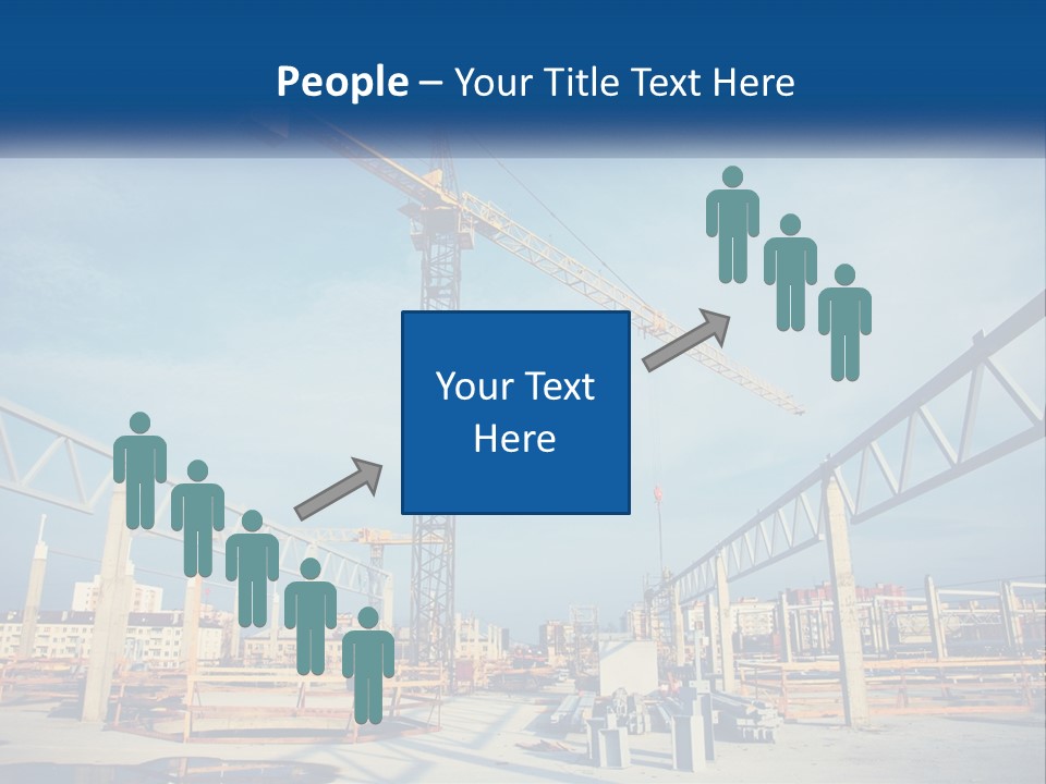 A Crane That Is On Top Of A Building PowerPoint Template