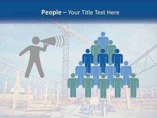 A Crane That Is On Top Of A Building PowerPoint Template