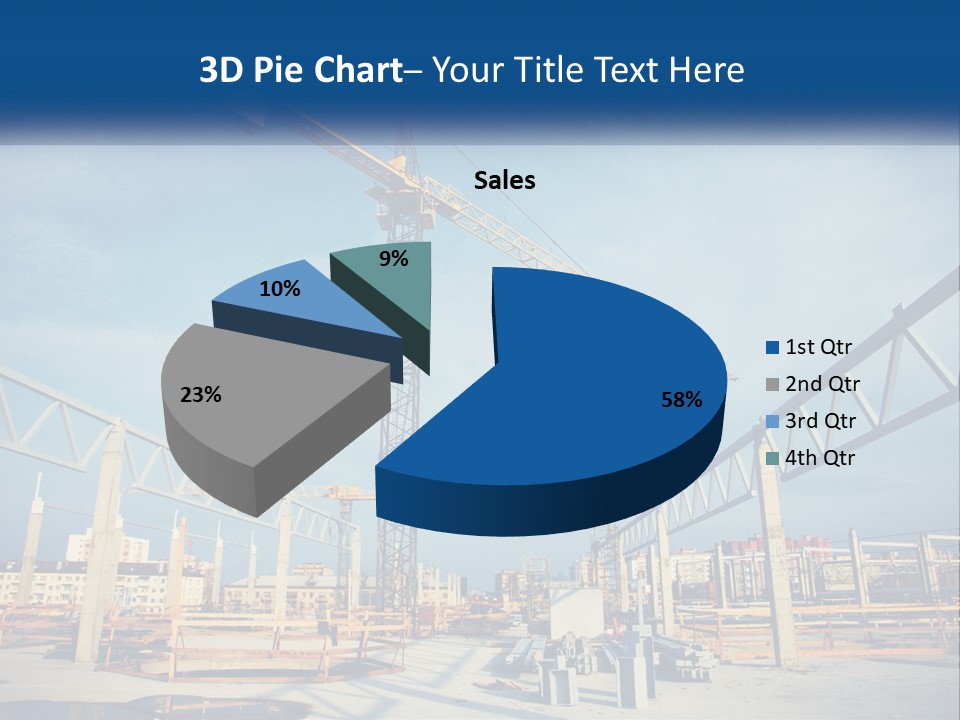 A Crane That Is On Top Of A Building PowerPoint Template