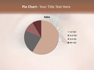A Woman's Eye With Long Lashes And Blue Eyeliner PowerPoint Template