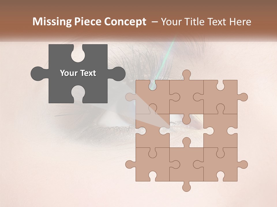 A Woman's Eye With Long Lashes And Blue Eyeliner PowerPoint Template