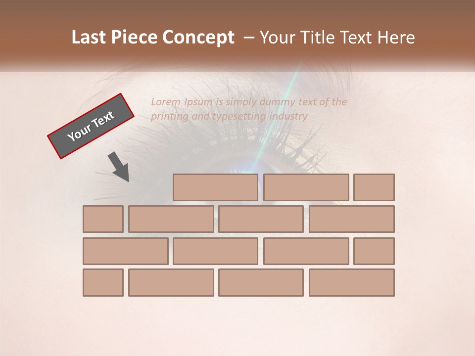 A Woman's Eye With Long Lashes And Blue Eyeliner PowerPoint Template