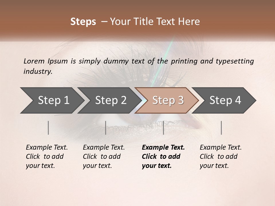 A Woman's Eye With Long Lashes And Blue Eyeliner PowerPoint Template