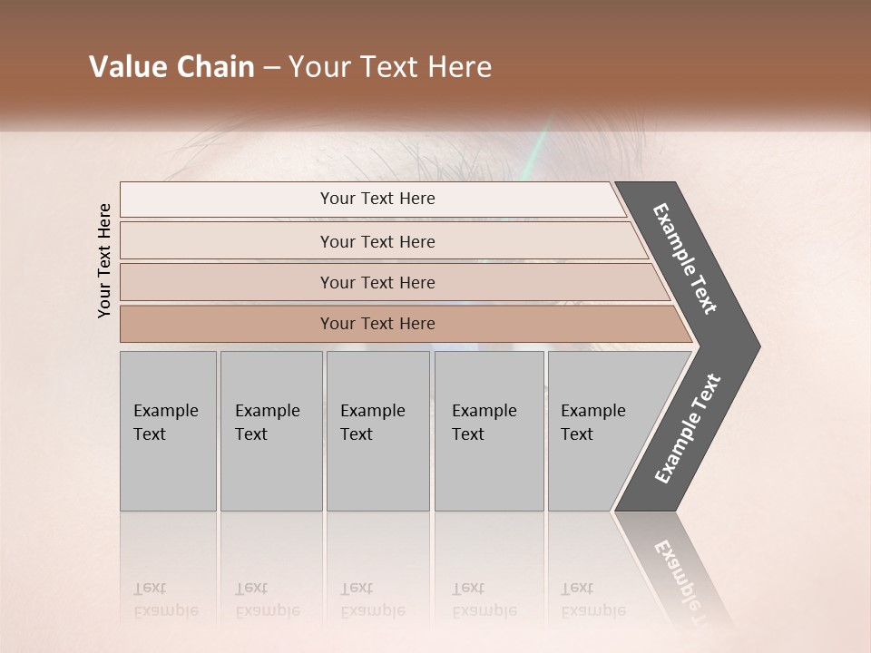A Woman's Eye With Long Lashes And Blue Eyeliner PowerPoint Template